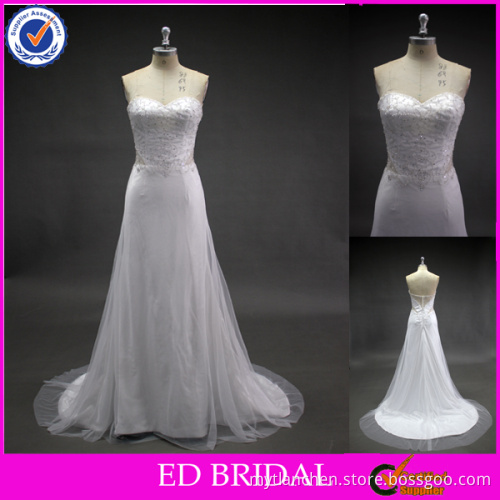 LN62 All Over Crystal Beaded Top Real Sample A Line Slim Fit Wedding Dress